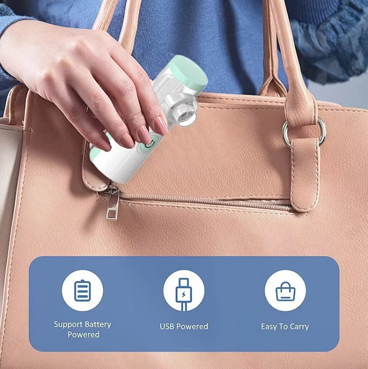 Nebulizador Portátil Mini Mesh – Dispositivo de Inalação Silencioso e de Mão