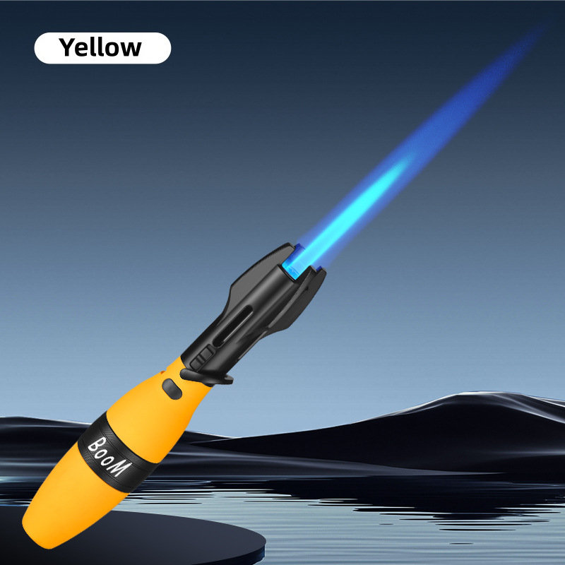 Isqueiro Maçarico Rocket – Maçarico de Butano de Chama Azul à Prova de Vento com Trava de Segurança e Design Fidget Spinner
