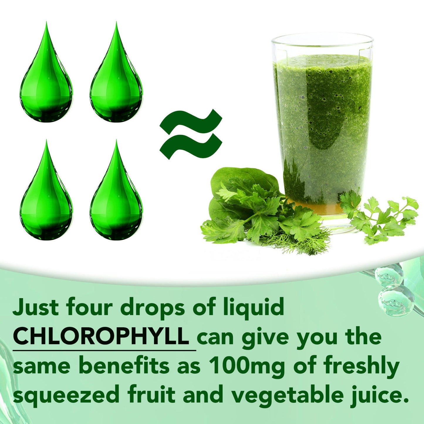 Acentiallabs Original Liquid Chlorophyll Drops – 100% Natural Vegan High Potency – Supports Digestion, Gut Health & Internal Deodorant