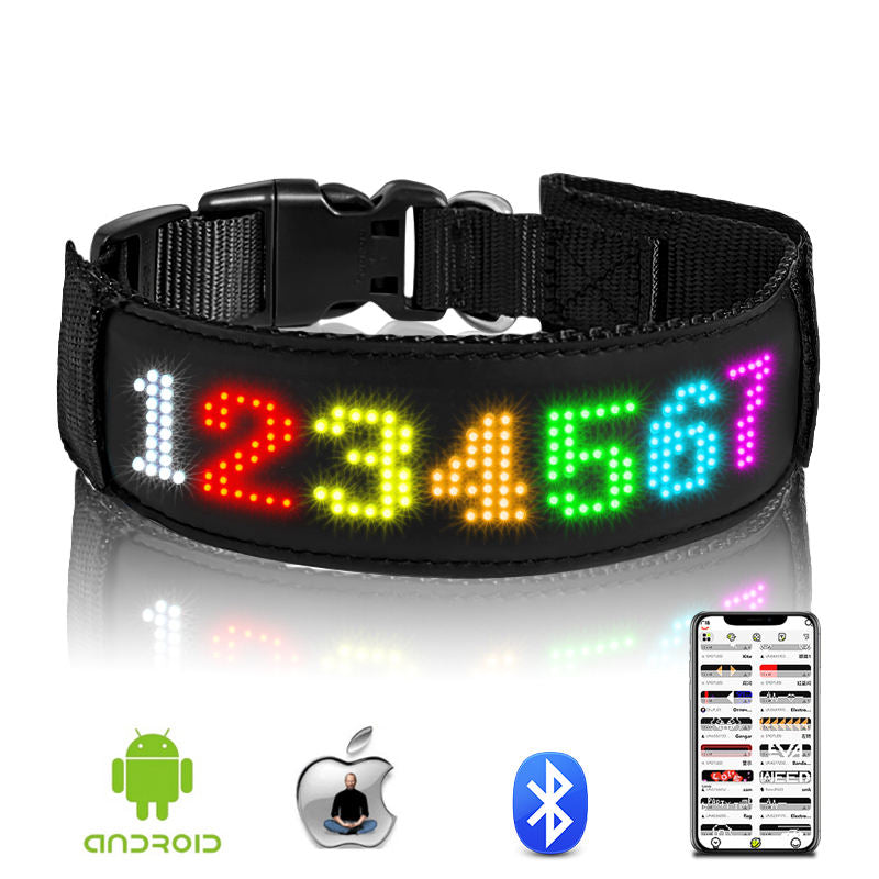 Programmable Waterproof LED Dog Collar Light – USB Rechargeable