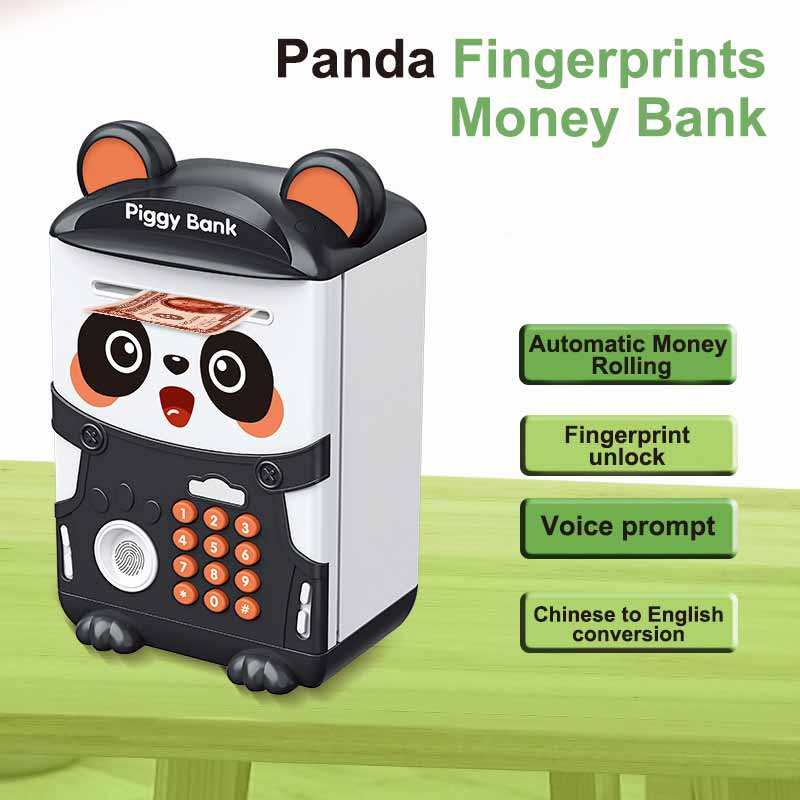 Caja de Ahorros Electrónica Infantil con Contraseña y Desbloqueo por Huella Dactilar