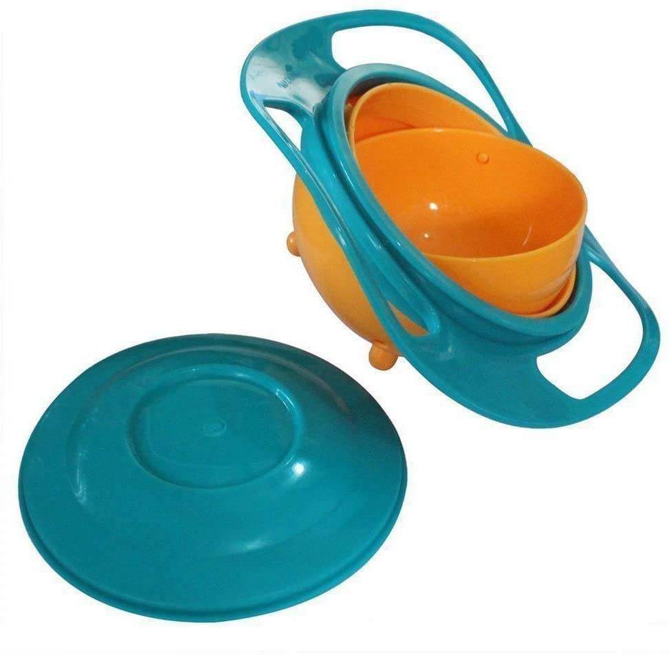 Magic Gyro Bowl for Kids – 360° Rotating Spill-Proof Baby Feeding Bowl with Lid – BPA-Free Snack Dish