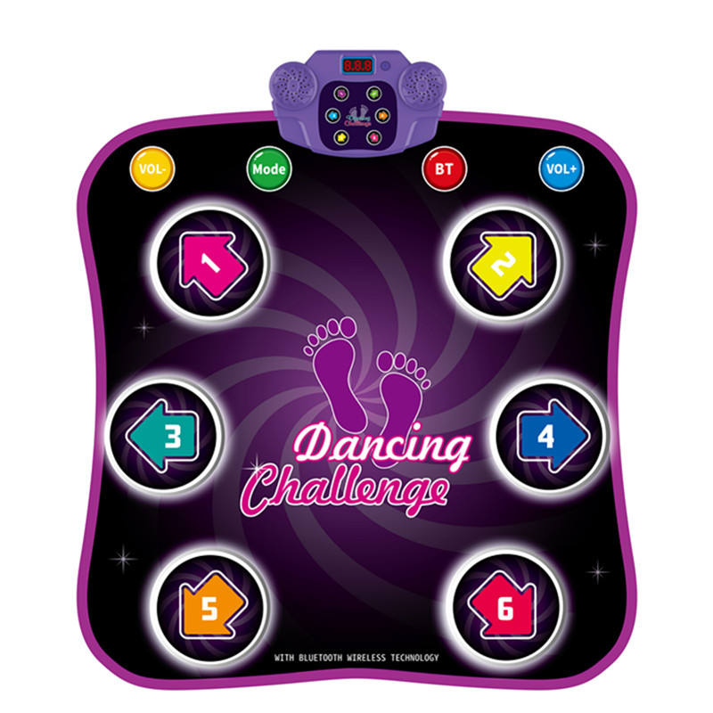 Alfombra de baile interactiva Bluetooth para niños – Juego musical plegable para suelo
