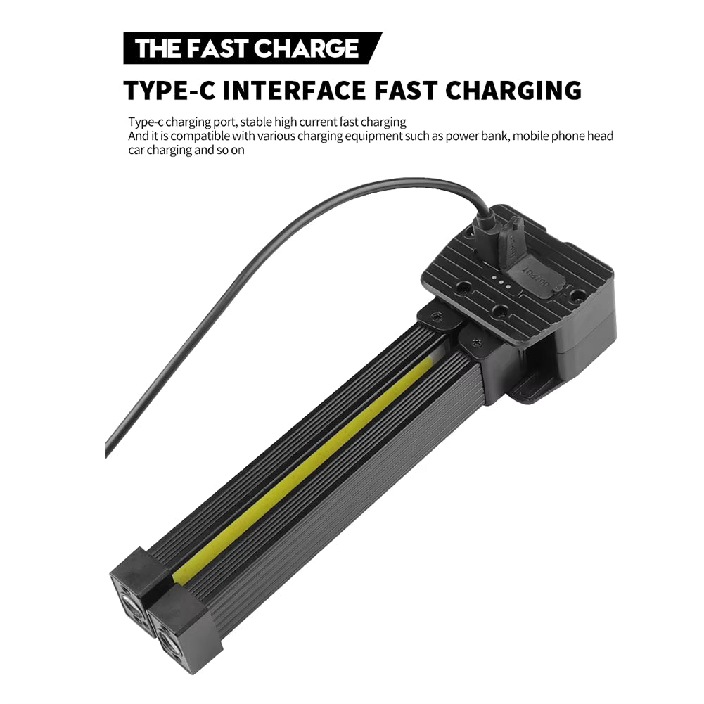 XPE LED Camping Light - USB Rechargeable COB Handheld Torch - Multifunction Lamp for Hiking & Emergencies