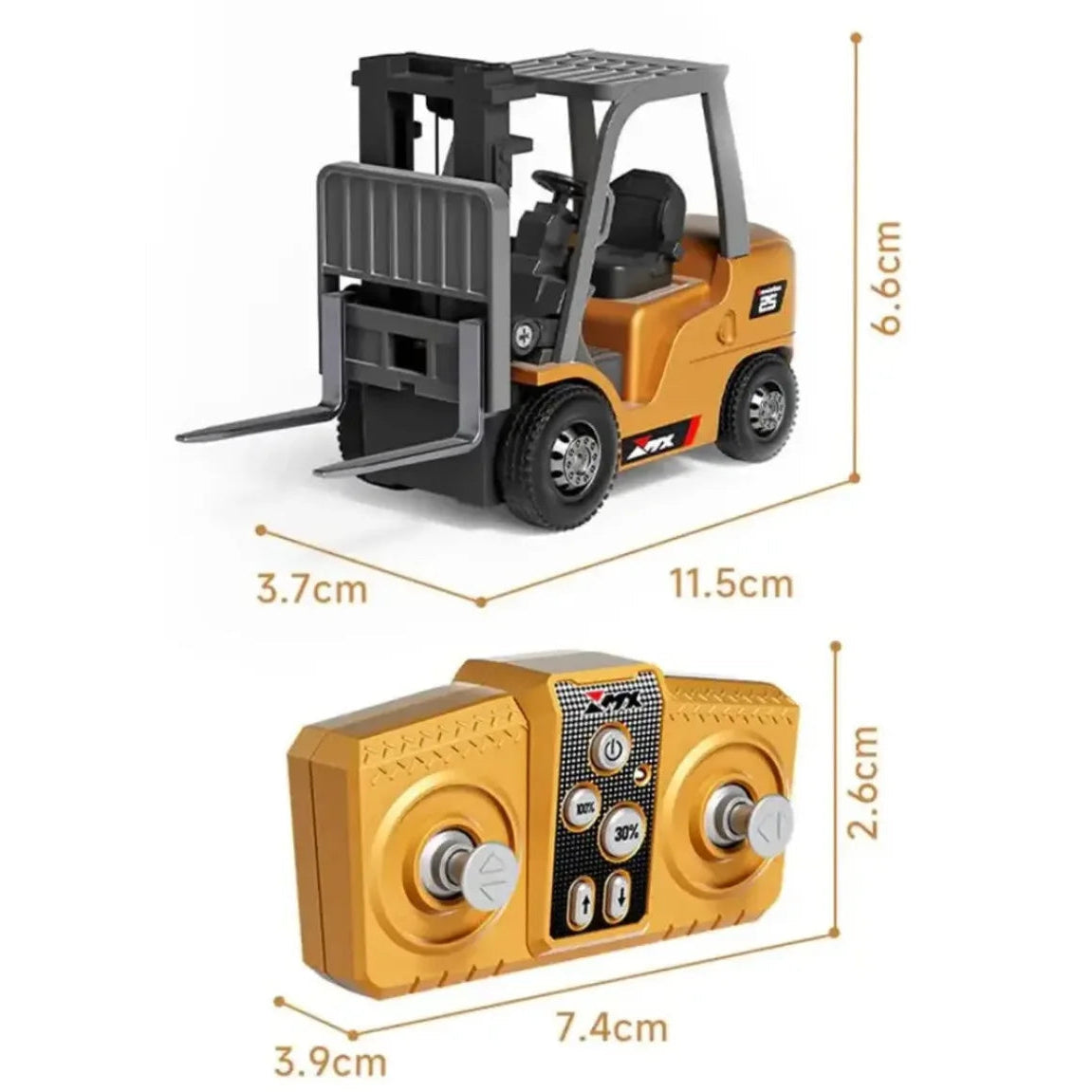 Remote-Controlled Alloy Forklift Engineering Vehicle Model