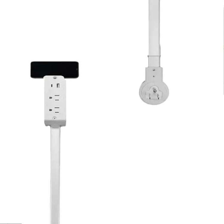 Extensor de Tomada de Parede Retrátil com 2 Saídas e Carregamento Rápido USB e Tipo-C
