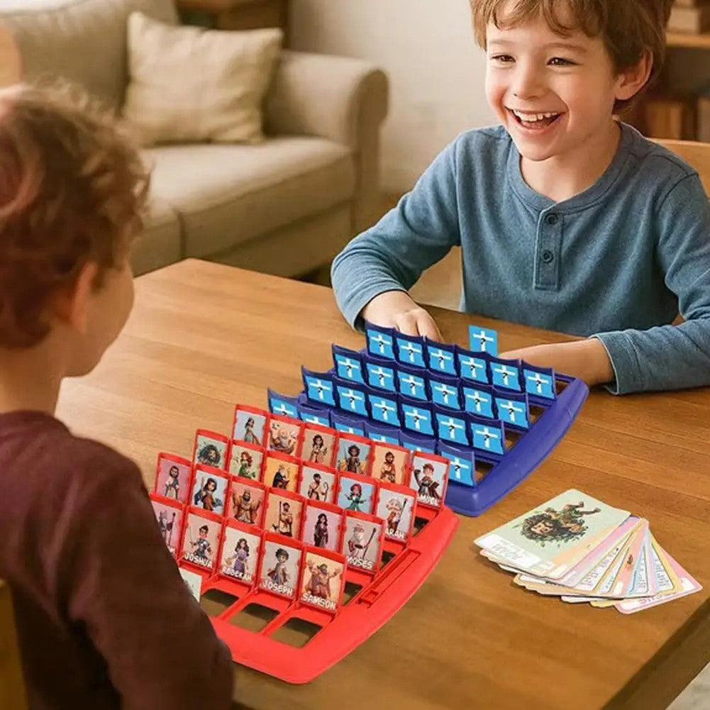Juego de Mesa de Ajedrez de Adivinanzas de Personajes Bíblicos para Niños