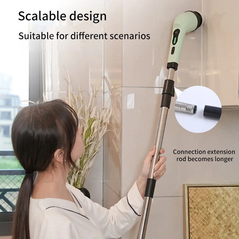 9-in-1 Wireless Electric Cleaning Brush with Rotating Heads