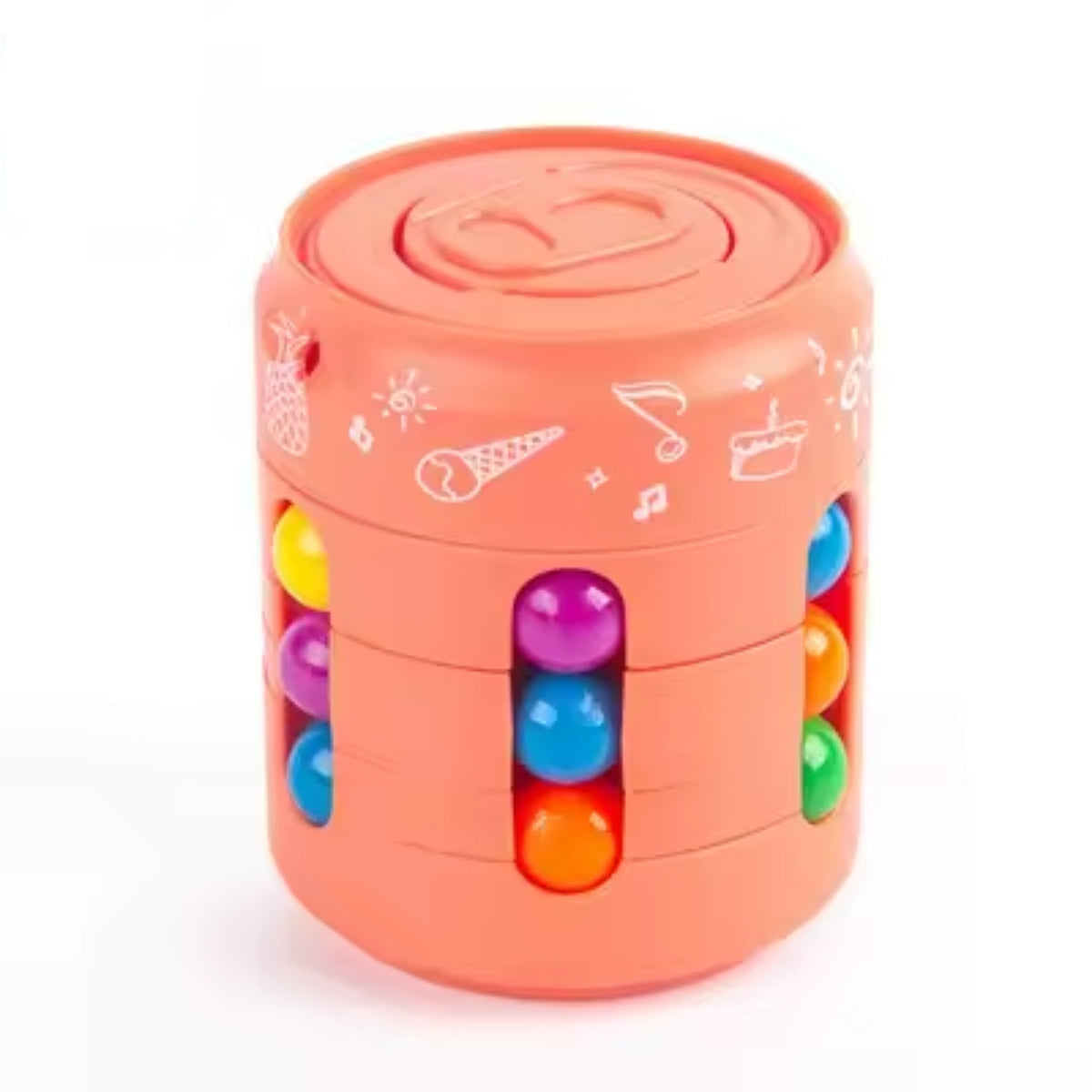 Magic Bean Fidget Spinners Coca-Cola Cubo – Brinquedo Giratório Colorido para Alívio do Stress e Foco