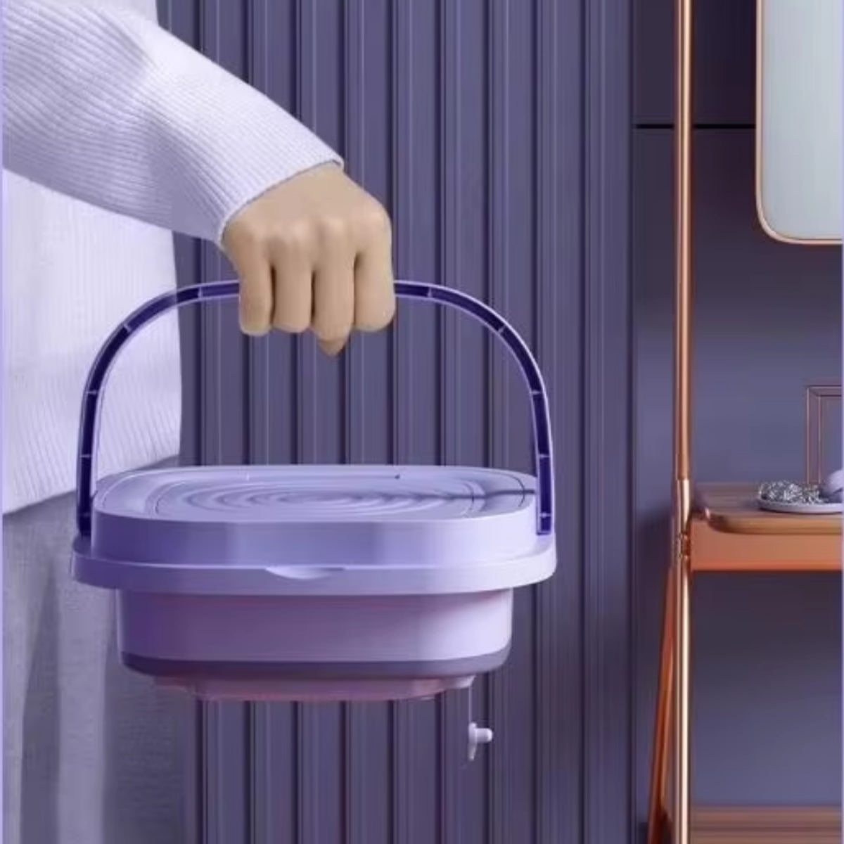 Minilavadora Automática Portátil para Cargas Pequeñas y Apartamentos