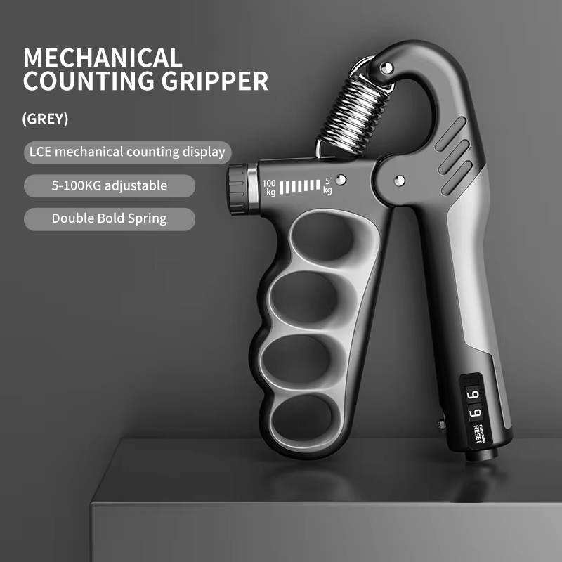 Adjustable Hand Grip Strengthener. Portable Resistance Forearm Trainer & Finger Exerciser for Athletes, Musicians & Rehab