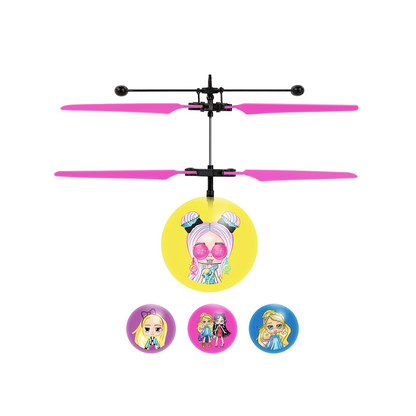 Boxy Girl Mystery Box Flying Figure IR UFO Ball Helicopter