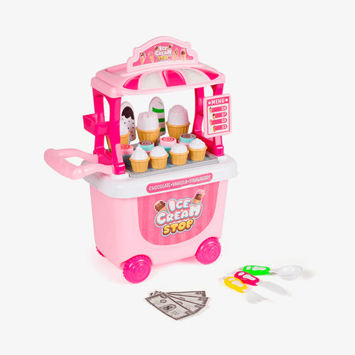 Juego de carrito de helados – Tienda de postres y carrito de dulces para niños