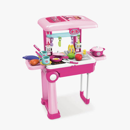 Conjunto de Brinquedos Chef de Mala – Kit de Cozinha e Brincadeira de Faz de Conta de 37 Peças para Crianças