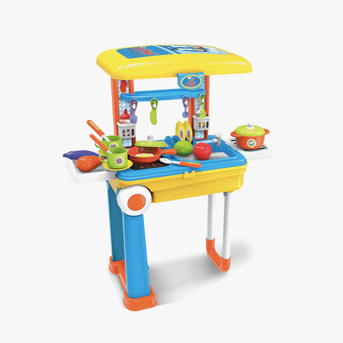 Conjunto de Brinquedos Chef de Mala – Kit de Cozinha e Brincadeira de Faz de Conta de 37 Peças para Crianças