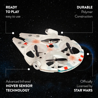 Drone Quadricóptero com Sensor de Movimento Millennium Falcon Star Wars