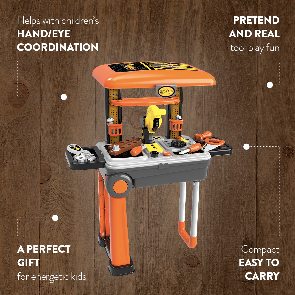 Juego de construcción "Pequeño Constructor" en maleta – Kit de 36 piezas para juego de rol infantil