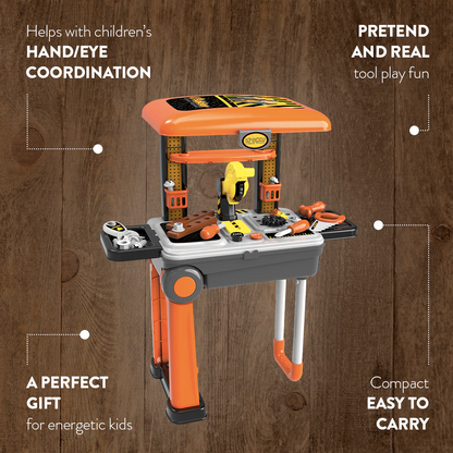 Juego de construcción "Pequeño Constructor" en maleta – Kit de 36 piezas para juego de rol infantil