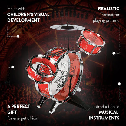Bateria Big Band Kids – Kit de Bateria Completo para Principiantes