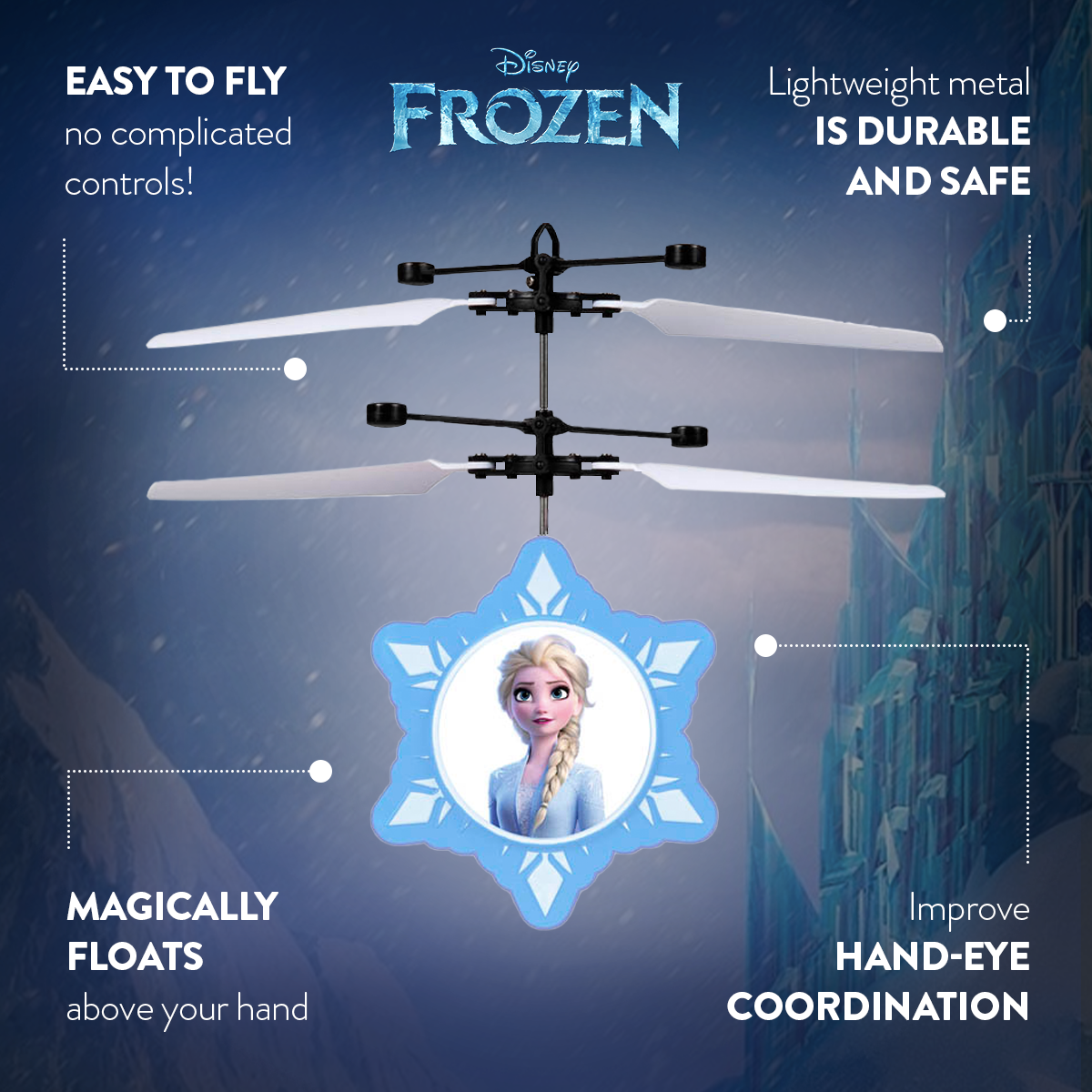 Helicóptero UFO de Disney Frozen Elsa con sensor de movimiento IR