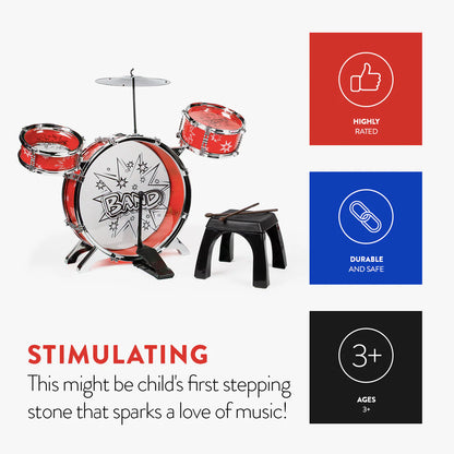 Bateria Big Band Kids – Kit de Bateria Completo para Principiantes
