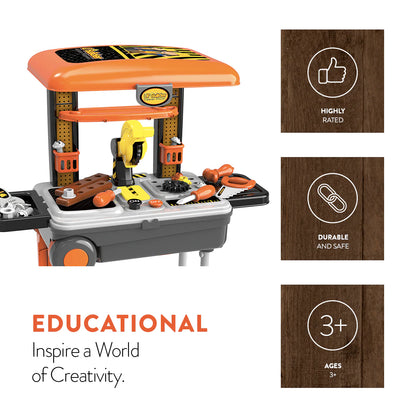 Juego de construcción "Pequeño Constructor" en maleta – Kit de 36 piezas para juego de rol infantil