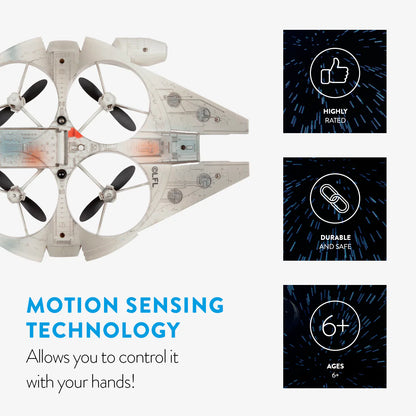 Drone Quadricóptero com Sensor de Movimento Millennium Falcon Star Wars