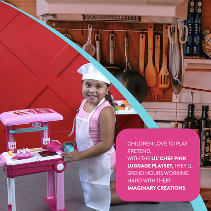 Conjunto de Brinquedos Chef de Mala – Kit de Cozinha e Brincadeira de Faz de Conta de 37 Peças para Crianças
