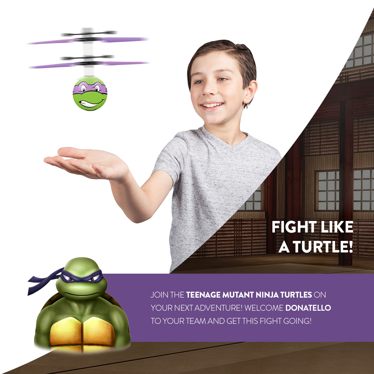 Helicóptero Bola OVNI IR Donatello TMNT da Nickelodeon