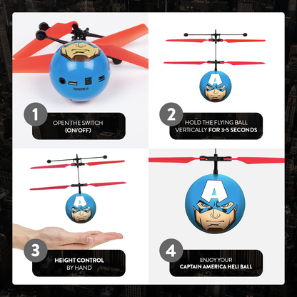 Helicóptero Bola OVNI IR Marvel Avengers Capitão América