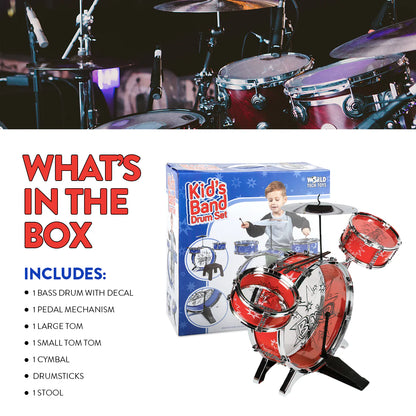 Bateria Big Band Kids – Kit de Bateria Completo para Principiantes