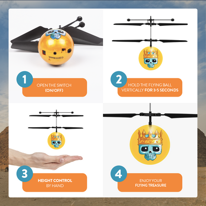 Caja Misteriosa Treasure X Figura Voladora Helicóptero Bola IR OVNI