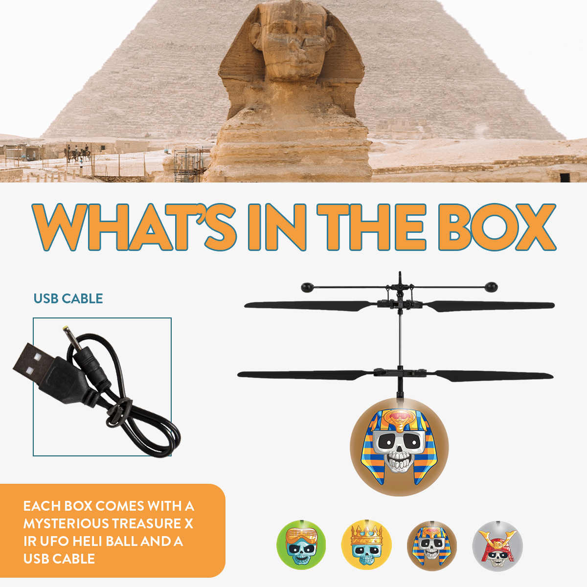 Caja Misteriosa Treasure X Figura Voladora Helicóptero Bola IR OVNI