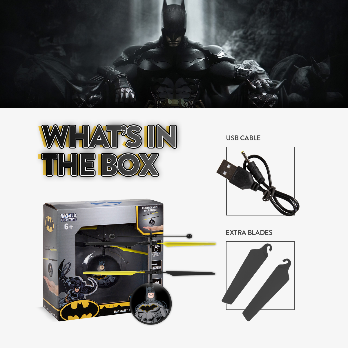 Helicóptero OVNI Bola DC Justice League Batman com infravermelhos