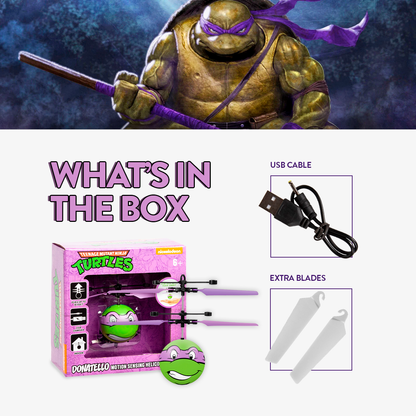 Helicóptero Bola OVNI IR Donatello TMNT da Nickelodeon