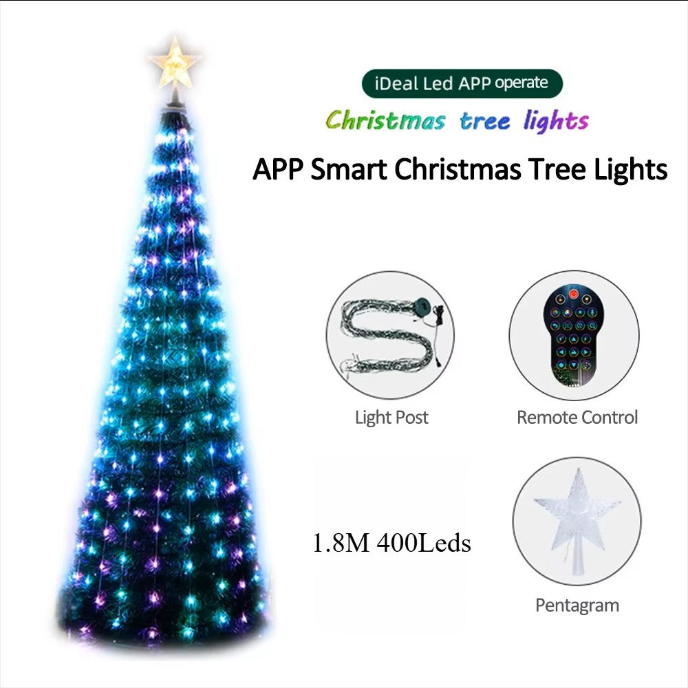 Luzes Estrela de Natal Inteligentes RGB – Controlo por Aplicação Bluetooth