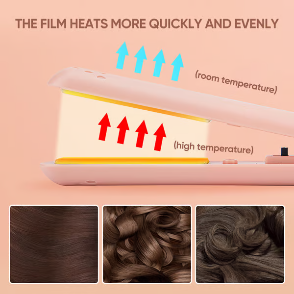 Mini Dual-Purpose Curling Iron – Portable 2-in-1 Hair Styler
