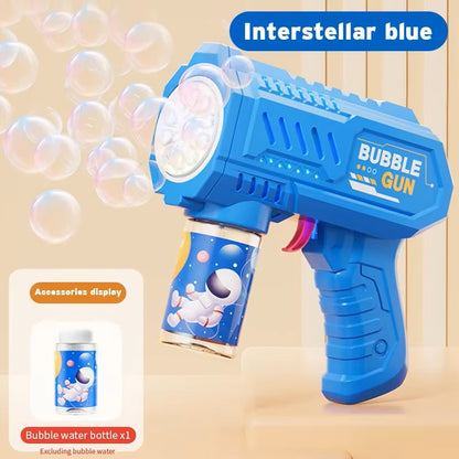 Máquina de Bolhas Automática com Luzes LED – Brinquedo de Bolhas sem Pilhas para Crianças