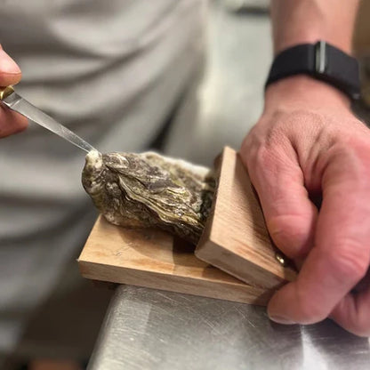 Suporte de Pinça de Madeira para Abrir Ostras