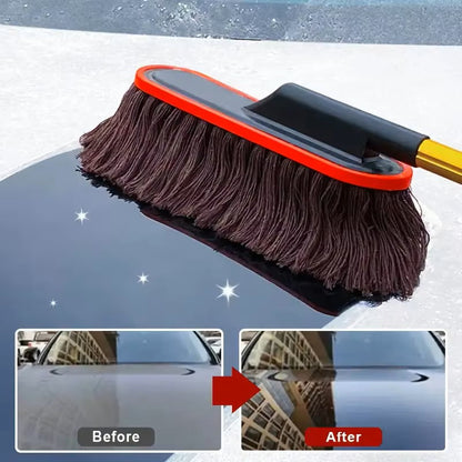 Microfiber Car Duster with Extendable Handle – Professional Detailing Dust Mop for Car, SUV & Home