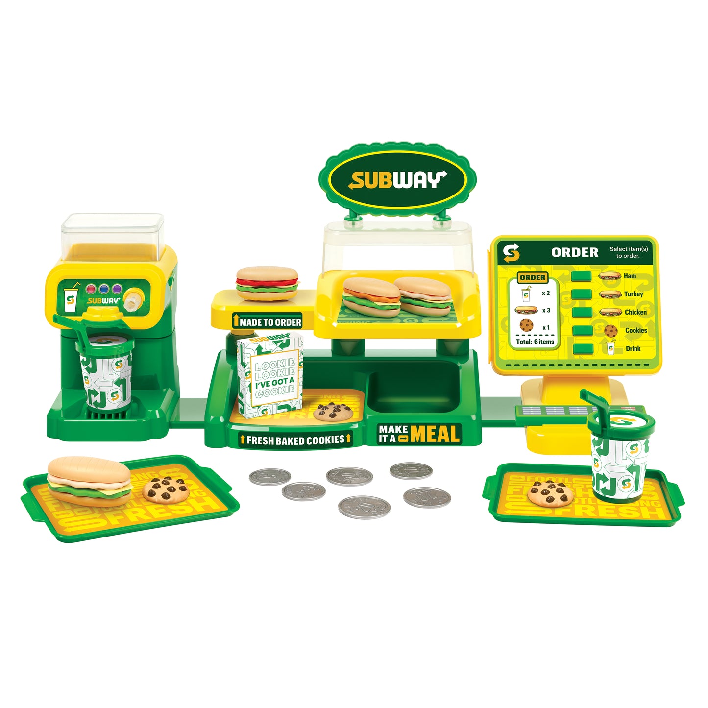 Subway Mini Restaurante Playset – Loja de Sanduíches de Brincadeira de 29 Peças