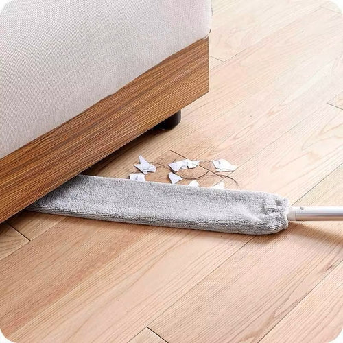 Hogar Escova Retrátil para Pó em Fendas – Espanador Telescópico de Microfibra com Cabo Longo para debaixo da Cama, Sofá e Eletrodomésticos