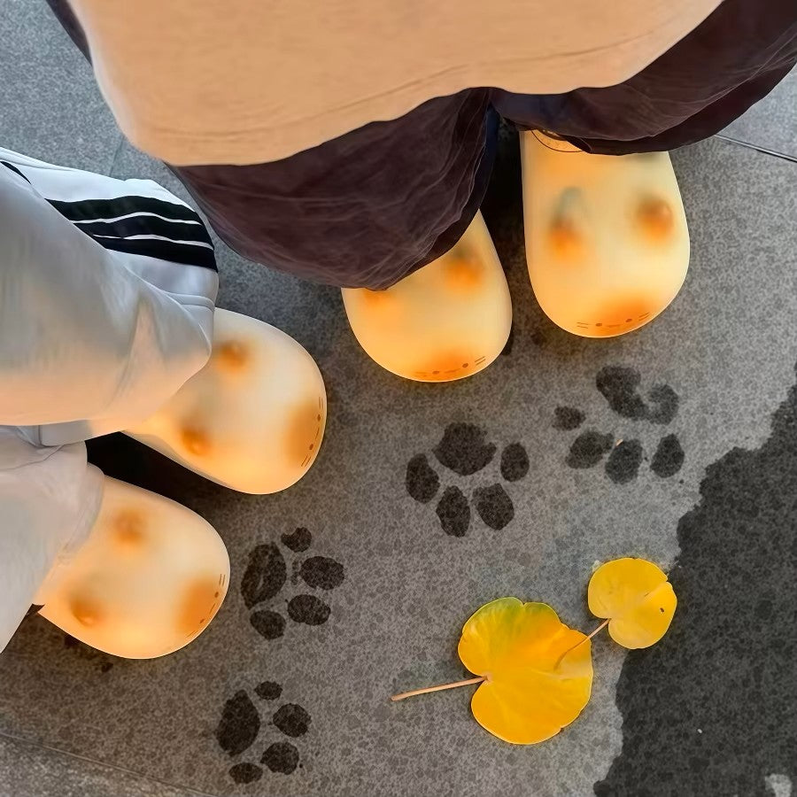 Chinelos Fofos Impermeáveis com Pata de Gato