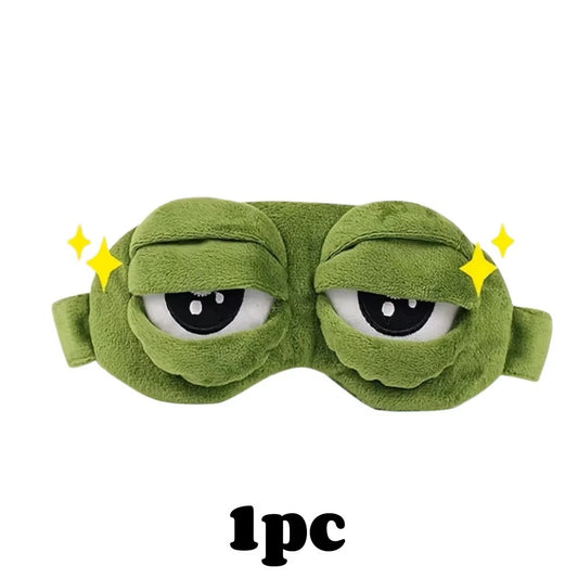 3D Frog Sleep Mask – Soft Natural Sleeping Eyeshade