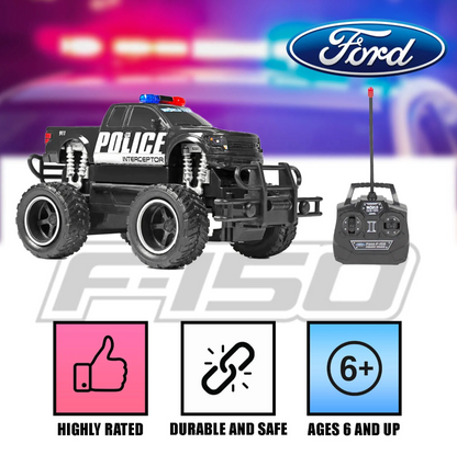 Camião Patrulha RC Elétrico Ford F-150 Polícia - Réplica à Escala 1:24