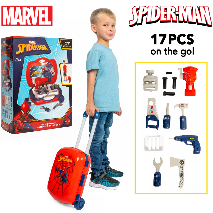 [Marvel] Spider-Man Handyman Luggage – 17 Piece Tool Kit