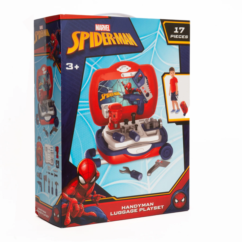 [Marvel] Spider-Man Handyman Luggage – 17 Piece Tool Kit