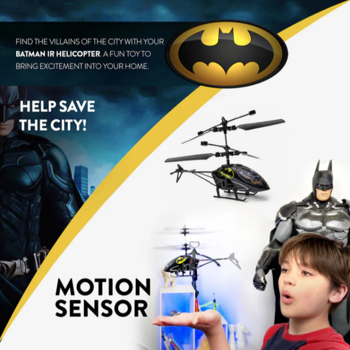 Helicópteros RC Infrarrojos de 2 Canales de DC Superheroes – Batman, Superman y Wonder Woman