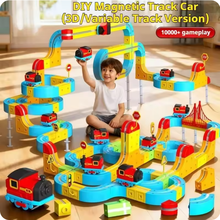 Pista Magnética Antigravedad – Kit de Construcción Ferroviaria Eléctrica STEM para Niños