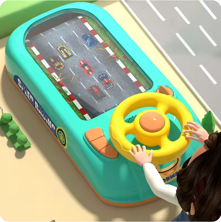 Interactive Racing Simulator – Steering Wheel Adventure Game Console